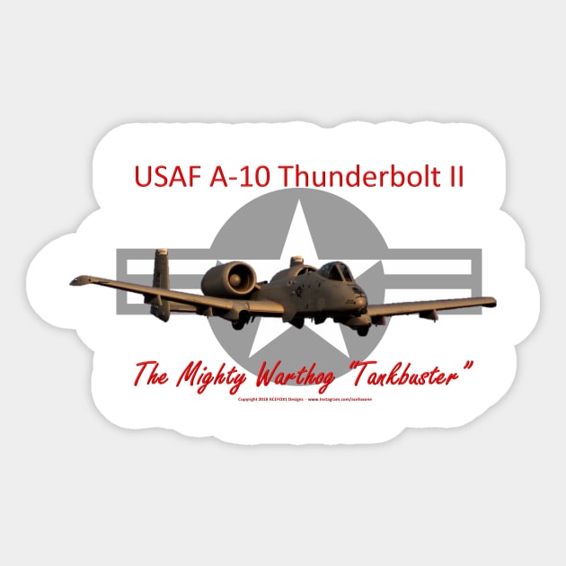 A-10 Warthog BRRRRT Sticker by acefox1
